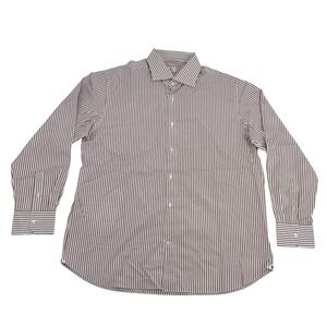 Cordone Fatto A Mano Italy Dress Shirt Men's Size 18/45 Red‎ White Stripes